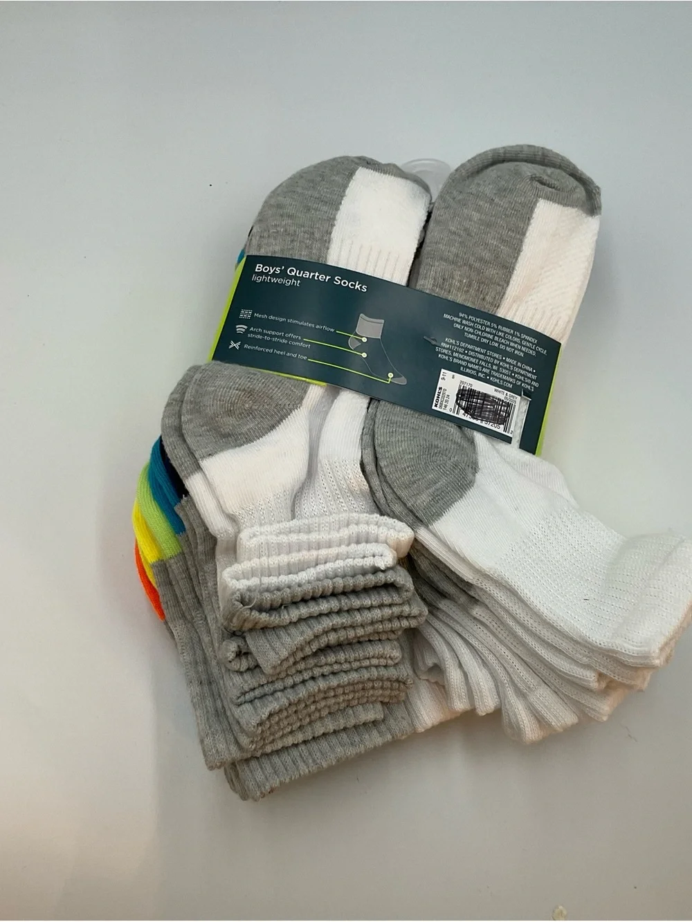 Tek Gear Boys' Mixed Color Sock Pack - Assorted Colors